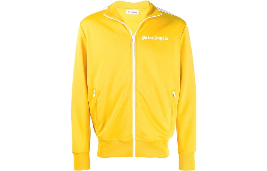 Palm Angels Logo Print Zip-Up Jacket - Unisex Long Sleeve Outerwear PMBD001E19384002-6001