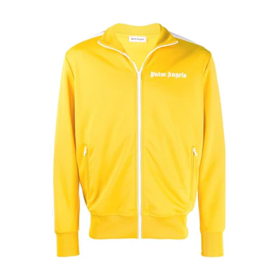 Palm Angels Logo Print Zip-Up Jacket - Unisex Long Sleeve Outerwear PMBD001E19384002-6001