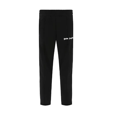 Palm Angels Logo Side Stripe Knit Track Pants Men Black PMCJ001C99FAB0011001