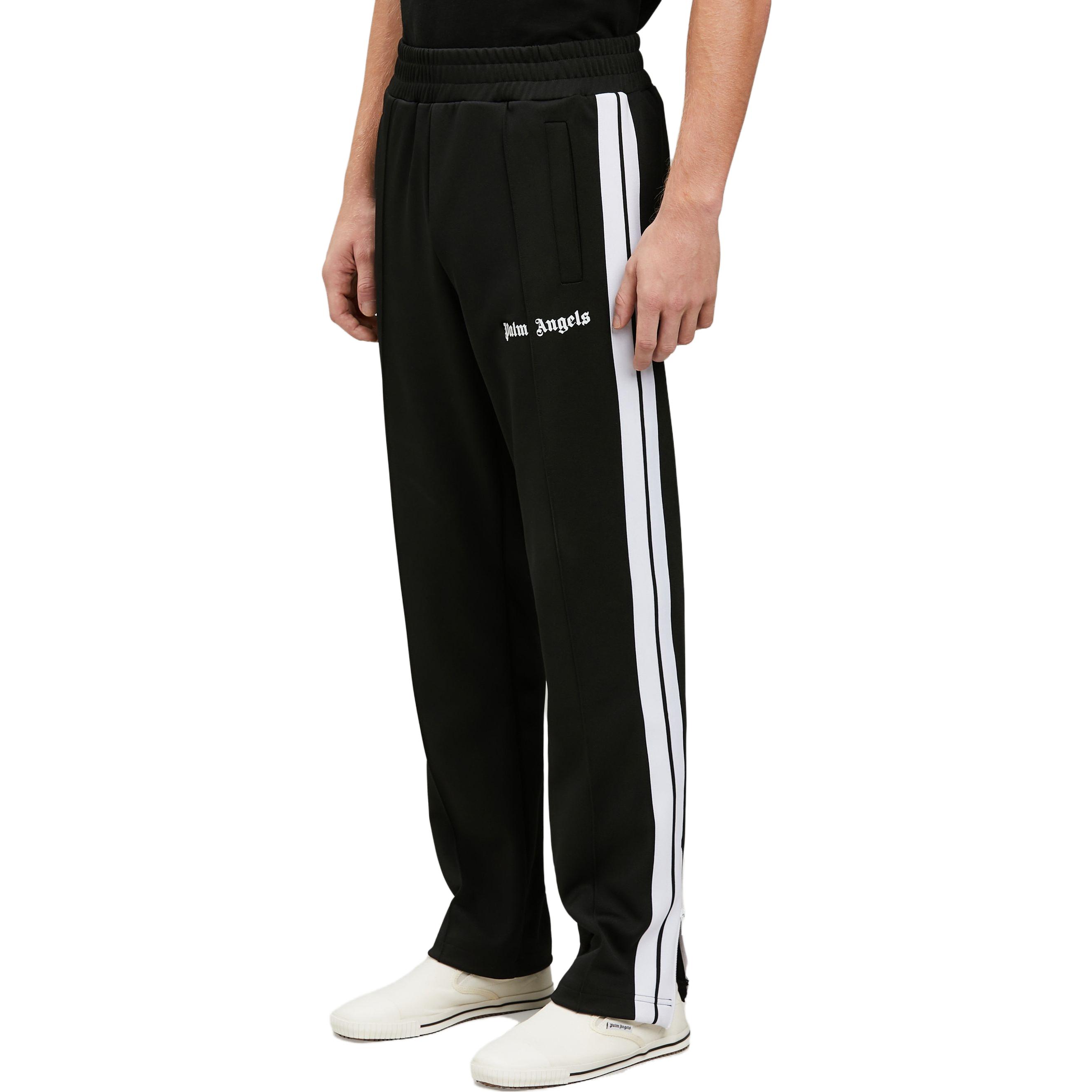 Details for パームエンジェルス ロゴ サイドストライプ ニット トラックパンツ メンズ ブラック PMCJ001C99FAB0011001