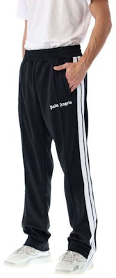 パームエンジェルス ロゴ サイドストライプ ニット トラックパンツ メンズ ブラック PMCJ001C99FAB0011001 1