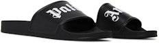 Cheap Palm Angels Logo Slide 'Hitam Putih' PMIC001F21MAT001-1001
