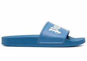 Palm Angels Logo Slide 'Blue' PMIC001F21MAT0014501 Palm Angels Logo Slide 'Blue' PMIC001F21MAT0014501