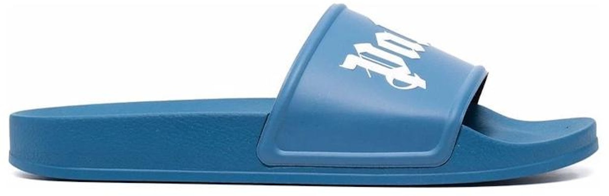 Palm Angels Logo Slide 'Blue' PMIC001F21MAT0014501 Order Palm Angels Logo Slide 'Blue' PMIC001F21MAT0014501