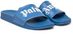 Palm Angels Logo Selipar 'Biru' PMIC001F21MAT0014501