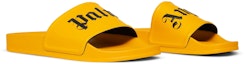Cheap Palm Angels Logo Slide 'Kuning Hitam' PMIC001F21MAT0011810