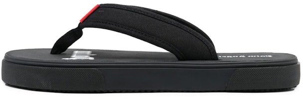 Palm Angels Logo Tag Flip Flops 'Black' PMIO001S23FAB0011001 Palm Angels Logo Tag Flip Flops 'Black' PMIO001S23FAB0011001
