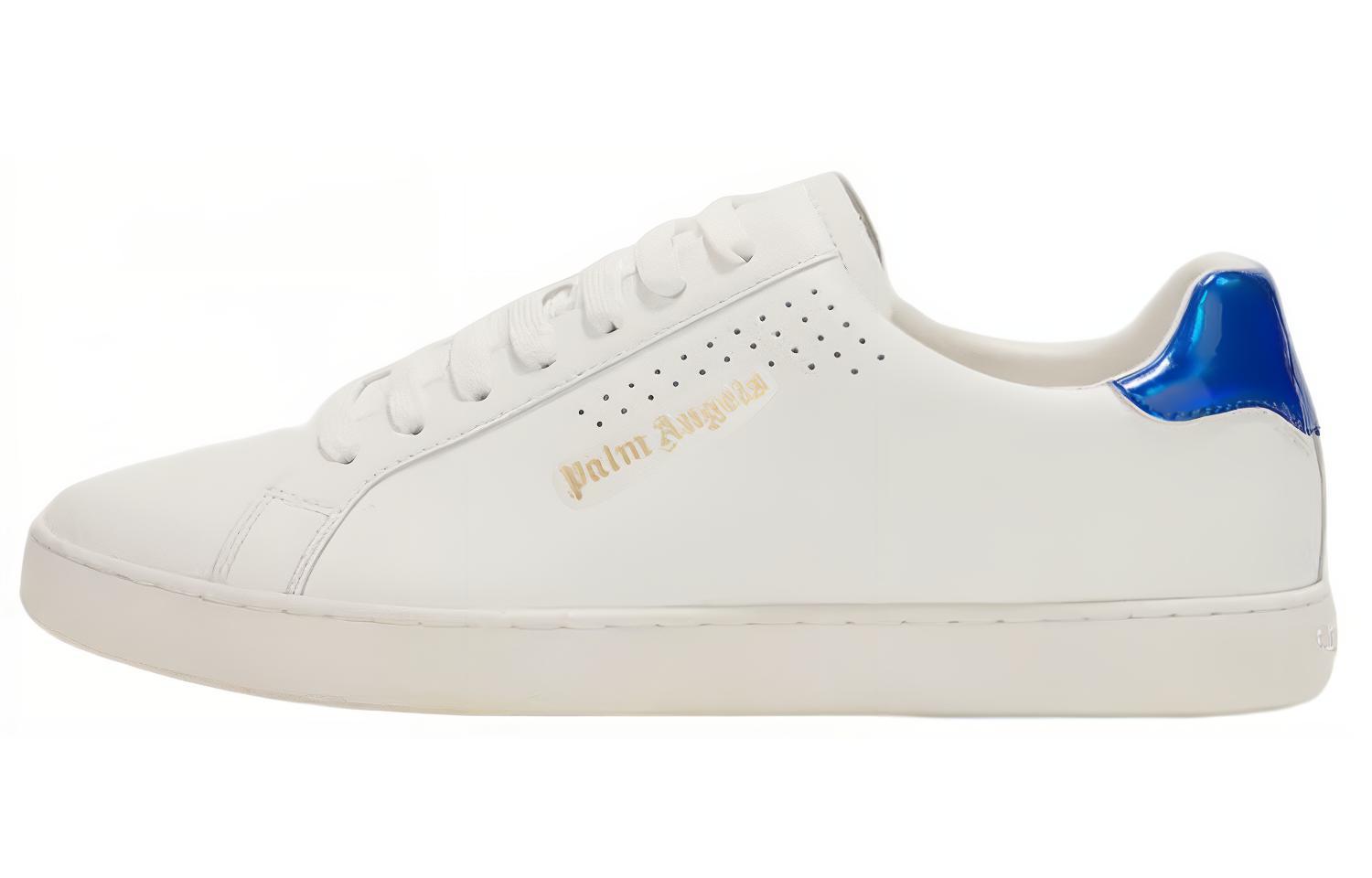 Palm Angels Low-Top Lace-Up Leather Sneaker 'White Blue'