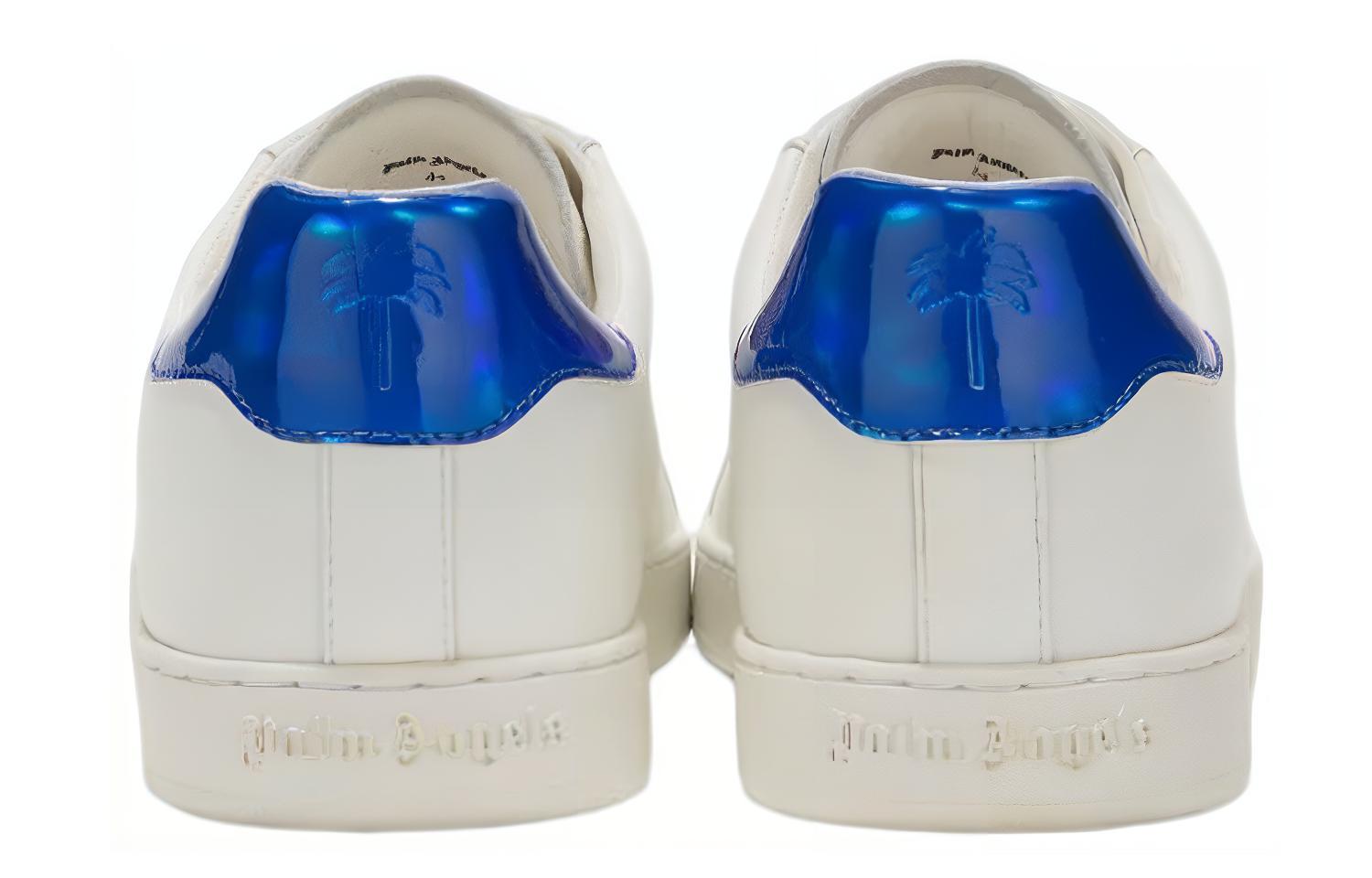 Palm Angels Low-Top Lace-Up Leather Sneaker 'White Blue' 圖 3