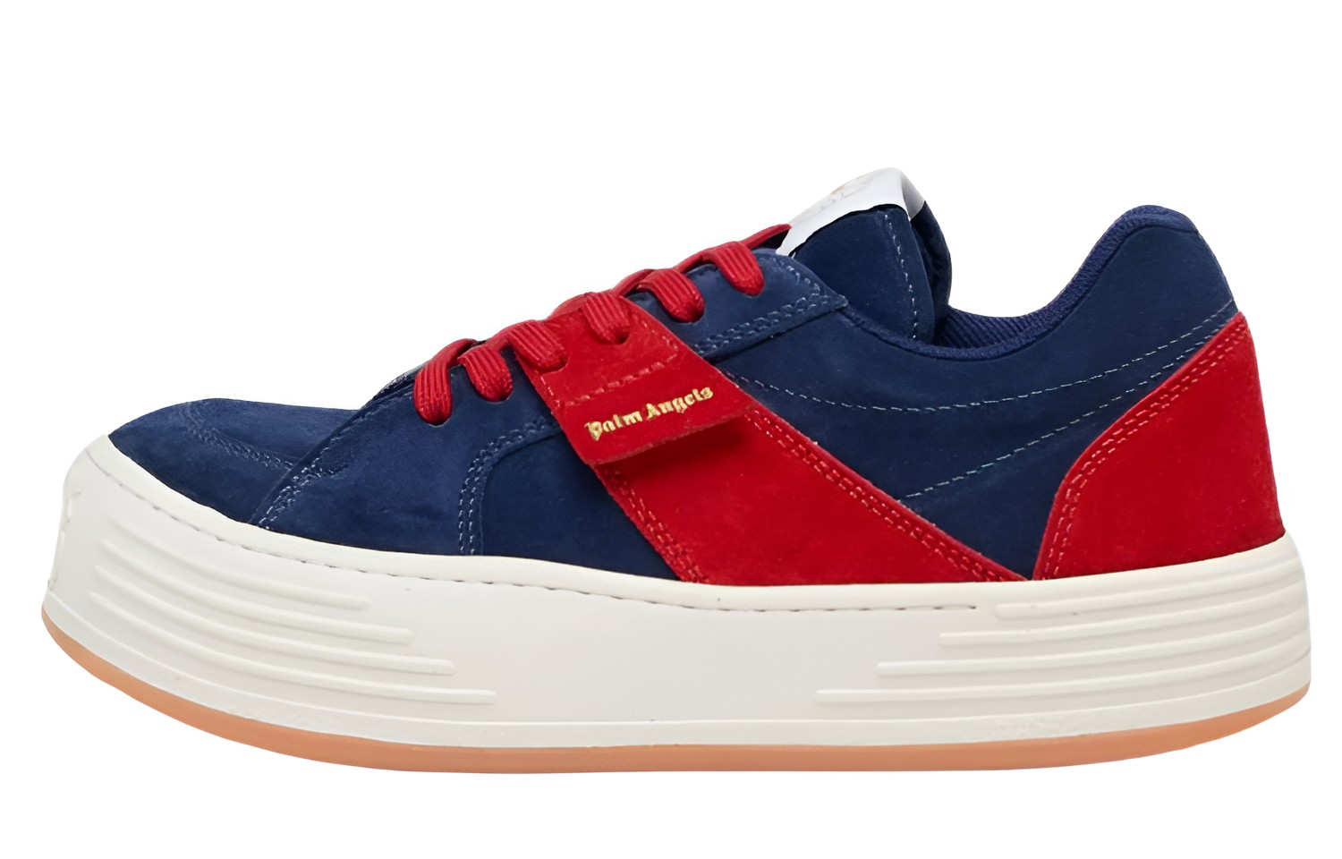 Palm Angels Low-Top Leather Sneakers 'Blue Red'