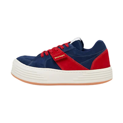 Palm Angels Low-Top Leather Sneakers 'Blue Red'