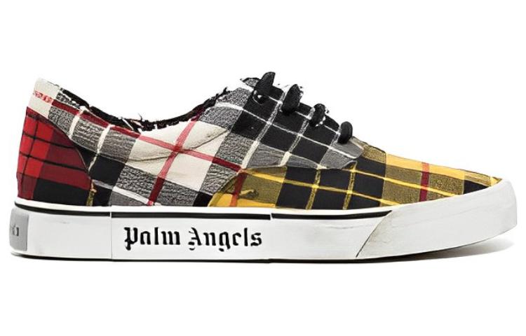 Palm Angels Low-Top Sneakers 'Yellow White Red Distressed' 圖 2