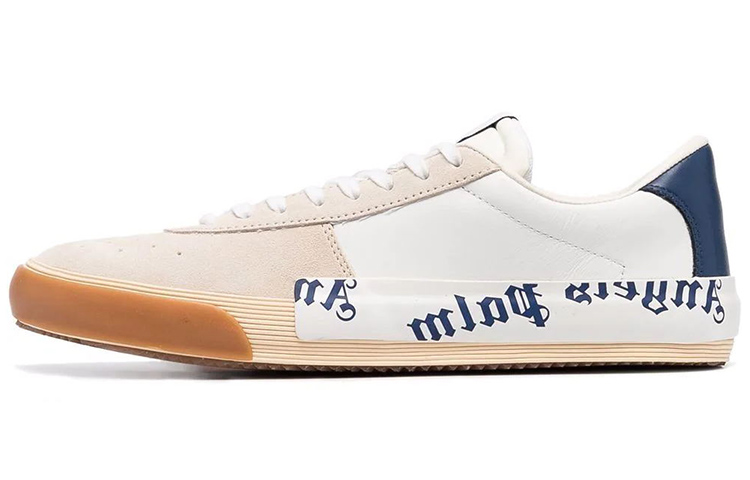 Palm Angels Low 'Logo Print White Blue'
