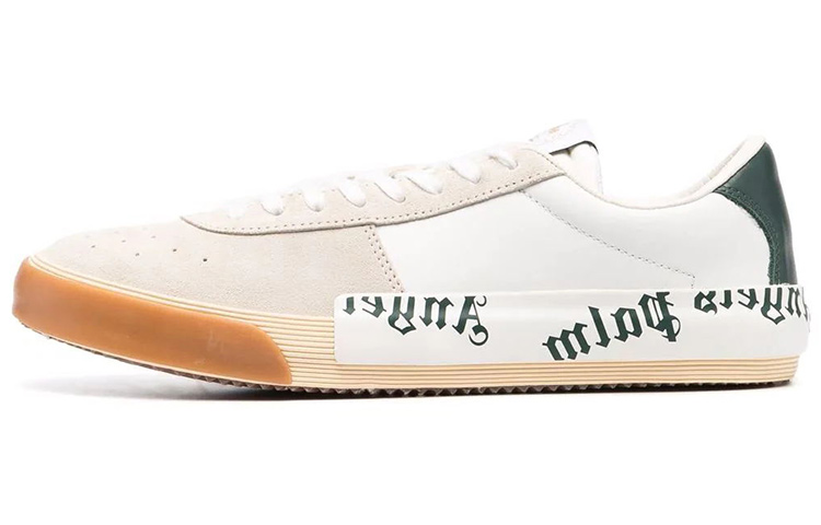 Palm Angels Low Top 'Logo Print White Green'