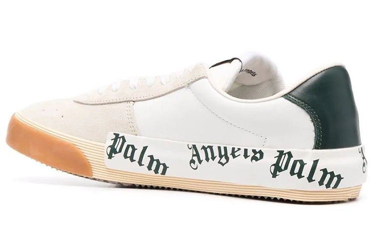 Palm Angels Low Top 'Logo Print White Green' 圖 3