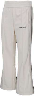 Palm Angels 男款白色中腰喇叭褲附品牌刺繡徽標。 PMCJ024F23FAB001 Shop Palm Angels 男款白色中腰喇叭褲附品牌刺繡徽標。 PMCJ024F23FAB001