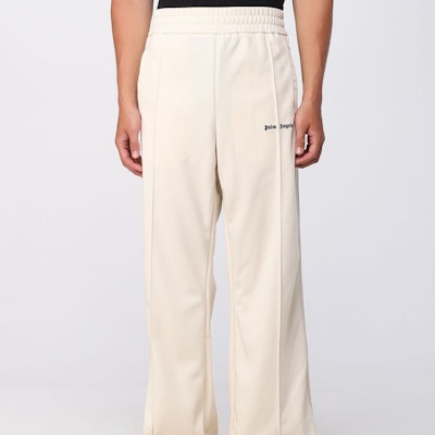 Palm Angels 男款白色中腰喇叭褲附品牌刺繡徽標。 PMCJ024F23FAB001 Purchase Palm Angels 男款白色中腰喇叭褲附品牌刺繡徽標。 PMCJ024F23FAB001