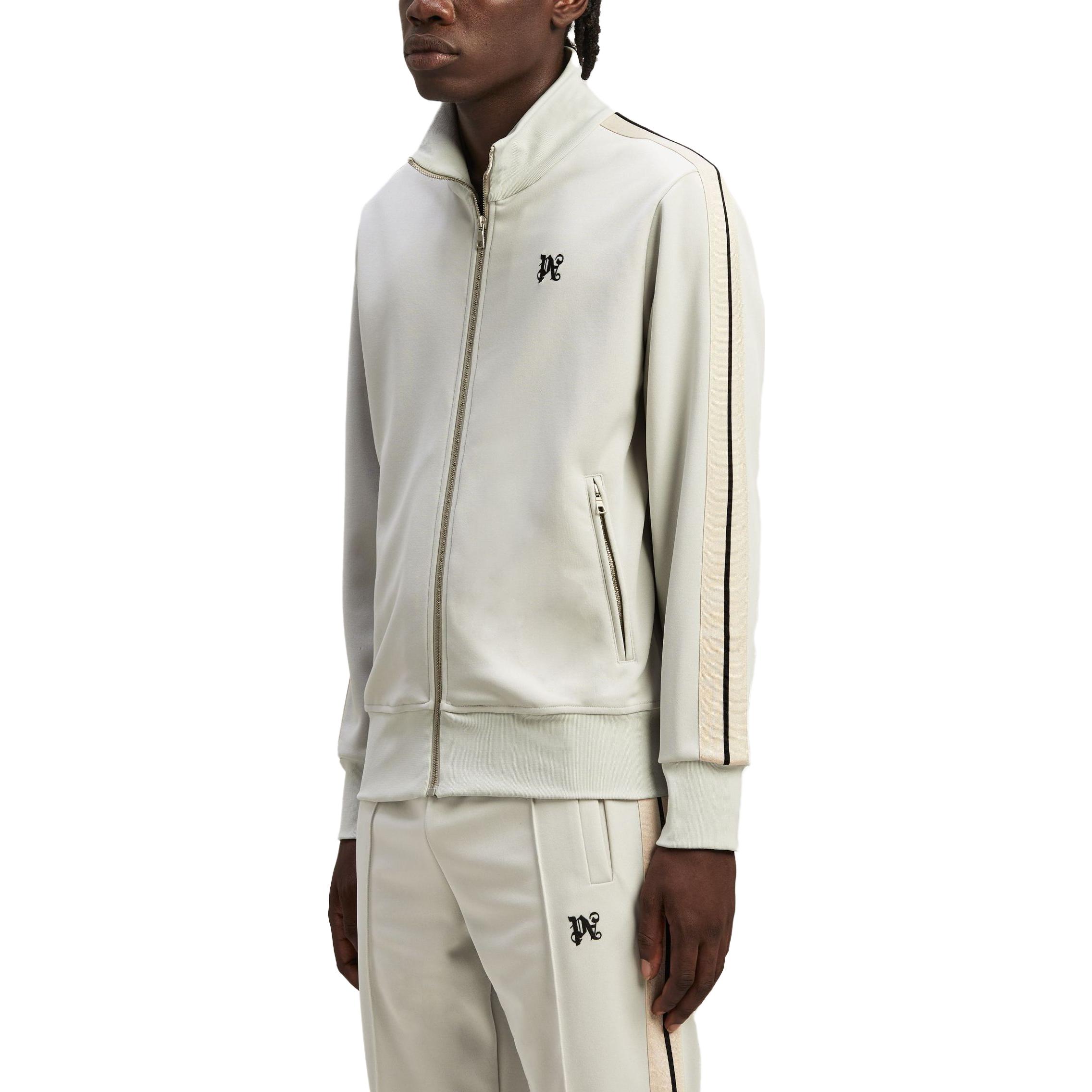 Purchase PALM ANGELS 灰色字母印花拉链运动夹克外套 PMBD058R24FAB0010510