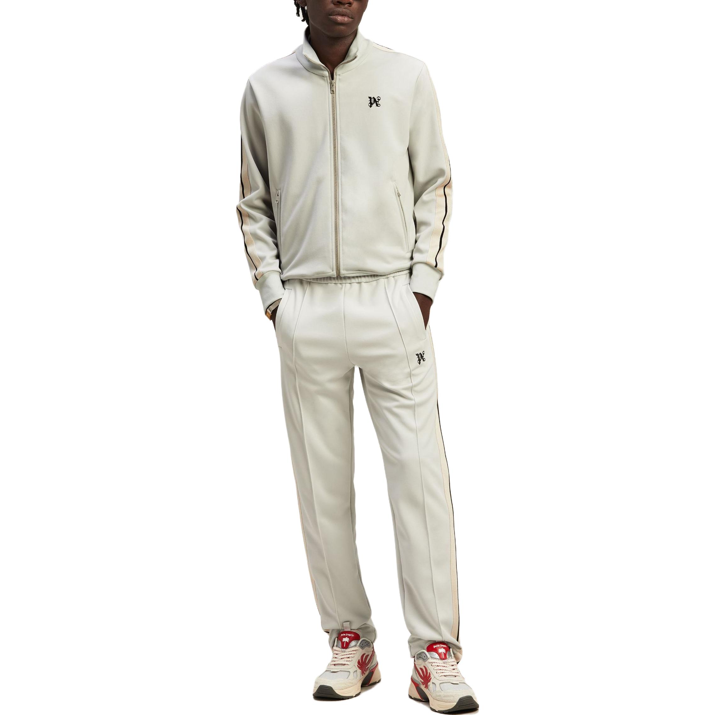 Details for PALM ANGELS 灰色字母印花拉链运动夹克外套 PMBD058R24FAB0010510