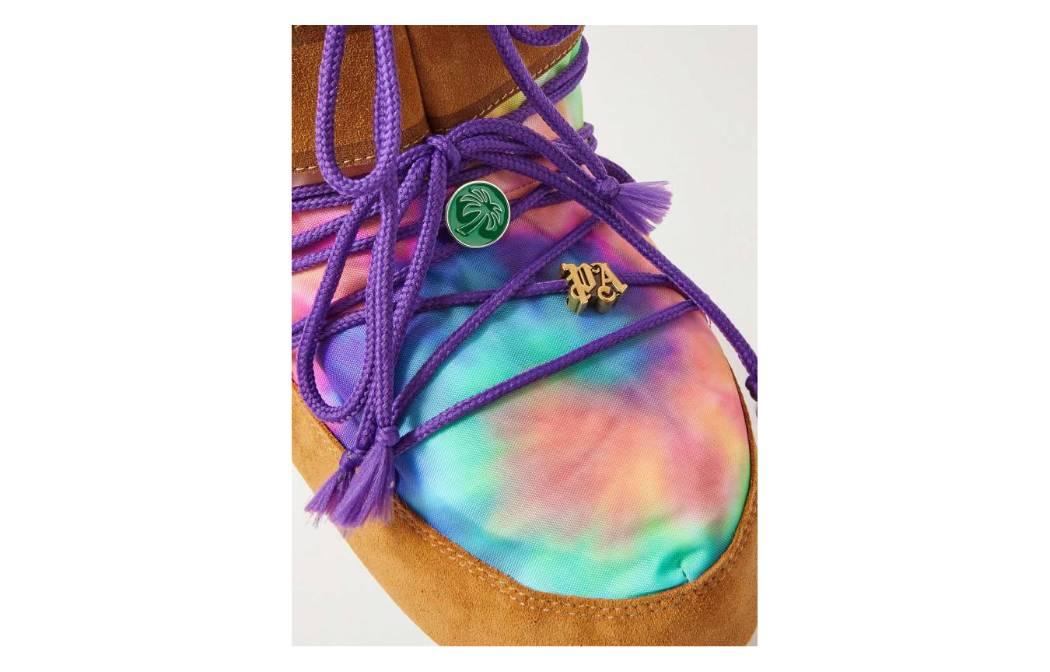 Palm Angels Moon Boot Fleece-Lined Printed Canvas and Suede Snow Boots '47' 圖 4