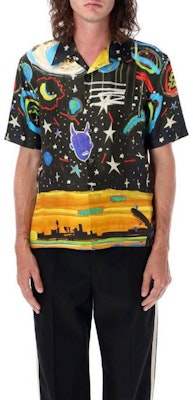 PALM ANGELS マルチカラー ボウリング プリント 半袖シャツ マルチカラー PMGG005E23FAB0021084 Shop PALM ANGELS マルチカラー ボウリング プリント 半袖シャツ マルチカラー PMGG005E23FAB0021084