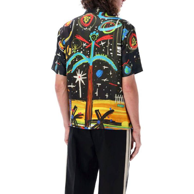 Purchase PALM ANGELS マルチカラー ボウリング プリント 半袖シャツ マルチカラー PMGG005E23FAB0021084