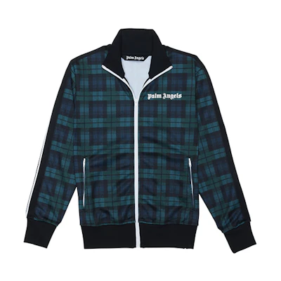 PALM ANGELS Multicolor Plaid Print Zip Track Jacket Green PMBD001E20FAB0041201