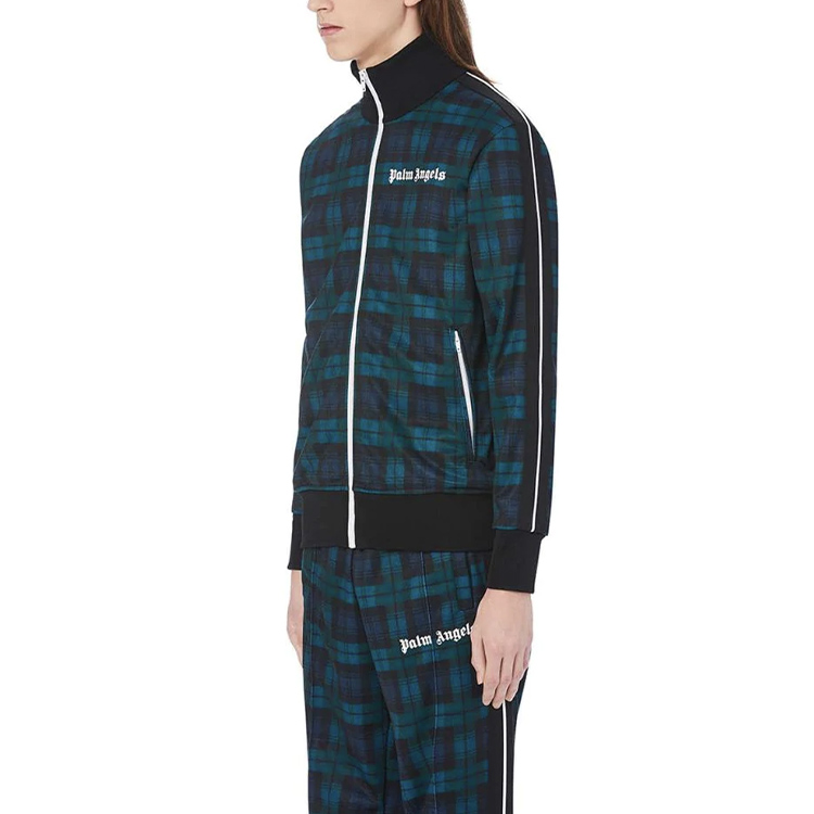 Details for PALM ANGELS 多色格纹拉链运动夹克 绿色 PMBD001E20FAB0041201