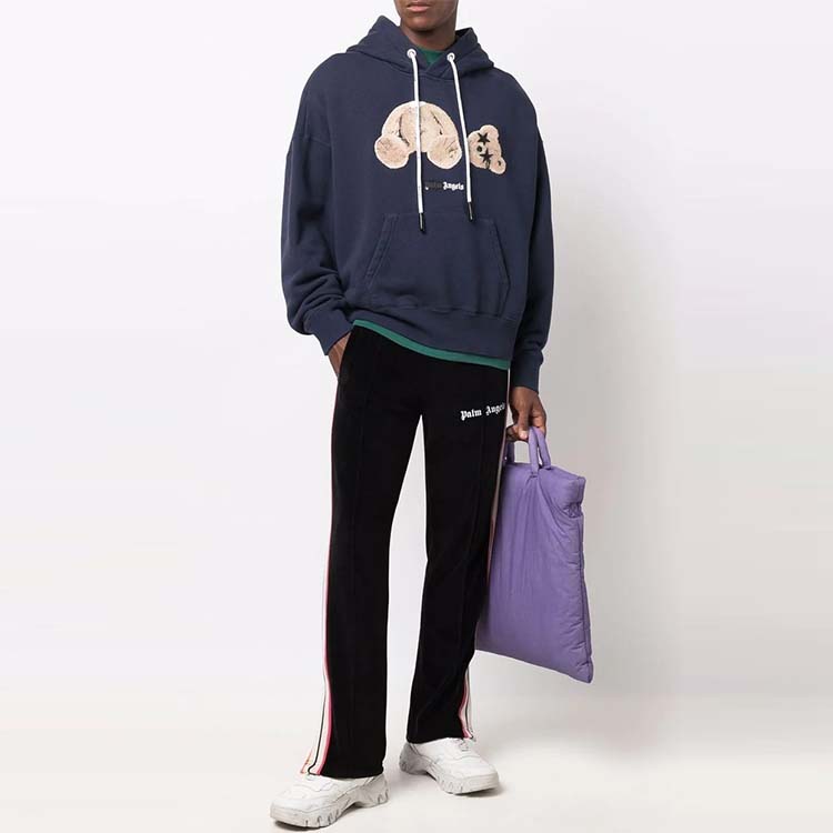 Lookbook パームエンジェルス ネイビー カートゥーンベアプリント スウェットシャツ PMBB058F21FLE0124660