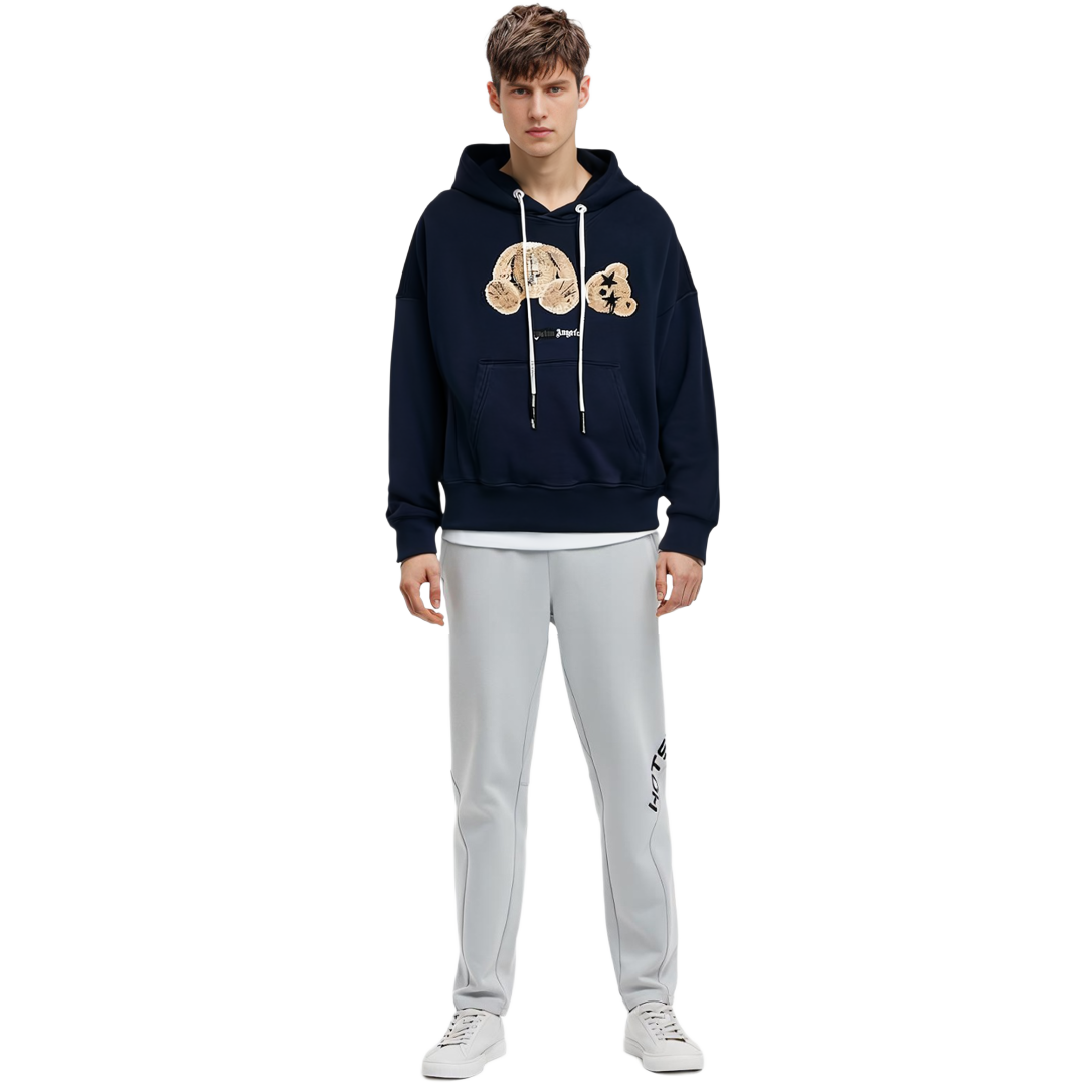 Sizing パームエンジェルス ネイビー カートゥーンベアプリント スウェットシャツ PMBB058F21FLE0124660