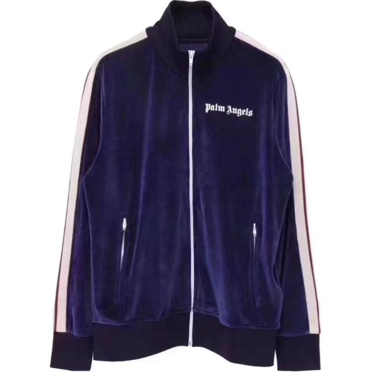 Order Palm Angels 深藍色Logo拉鍊運動外套 男女款 PMBD001F184690053701