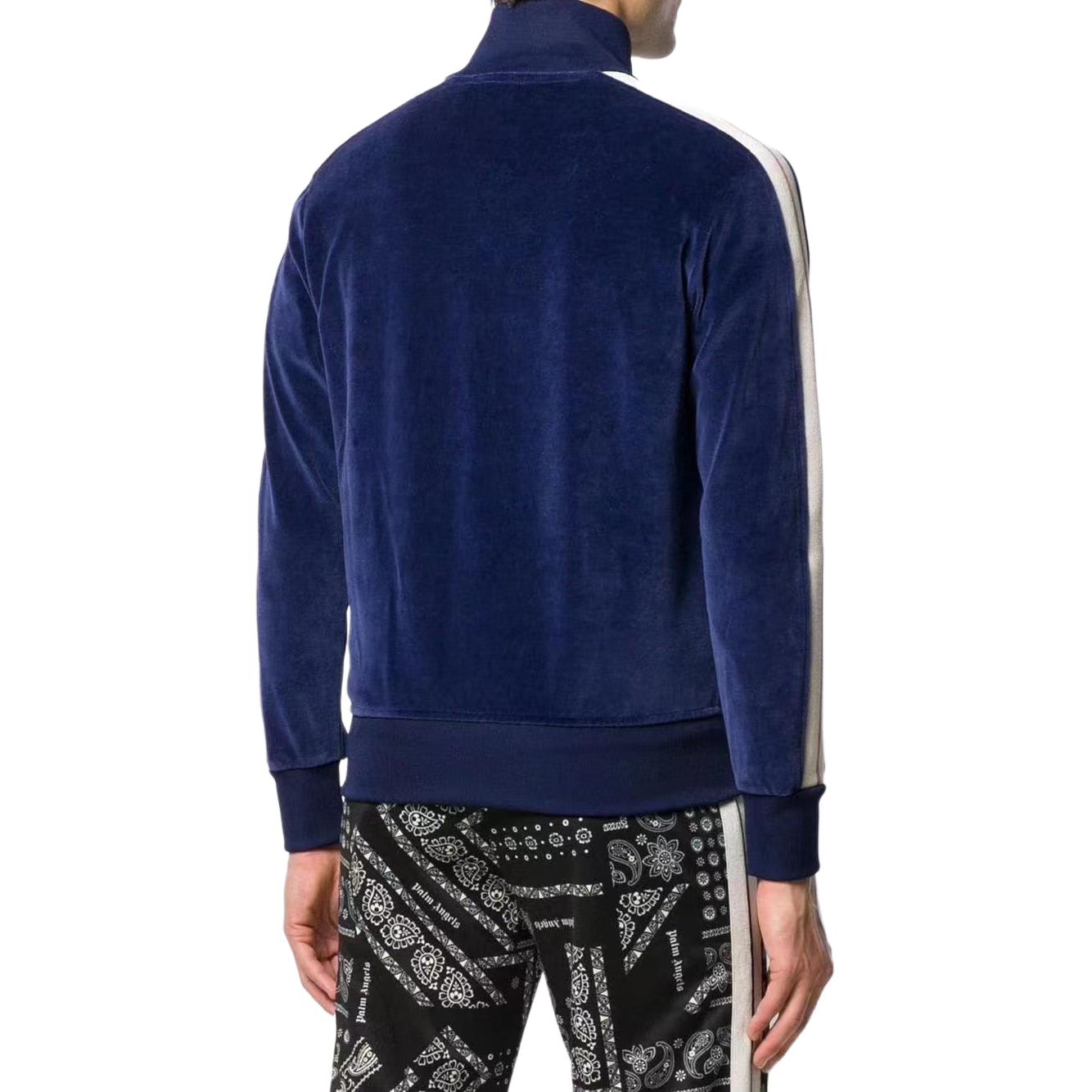 Sizing Palm Angels 深藍色Logo拉鍊運動外套 男女款 PMBD001F184690053701