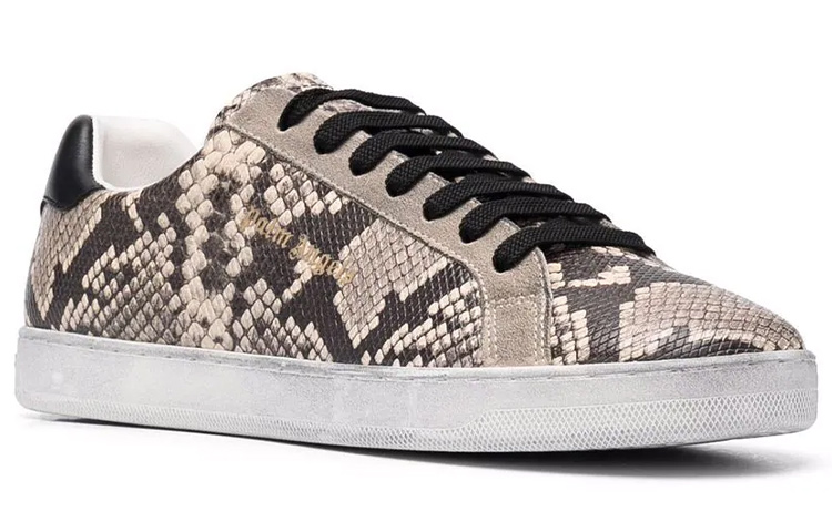 Order Palm Angels New Tennis 'Python' Sepatu Kets Ular PMIA056F21LEA003-6010