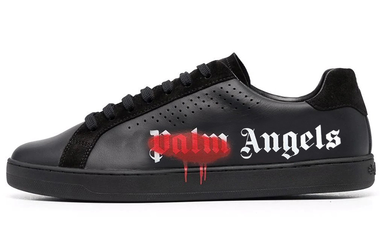 Palm Angels New Tennis 'Spray Paint - Black Red'