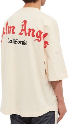 Camiseta Palm Angels Oversized con Logo Trasero Impreso de Manga Corta. PMAA002S22JER0030325 Purchase Camiseta Palm Angels Oversized con Logo Trasero Impreso de Manga Corta. PMAA002S22JER0030325