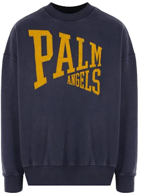 Palm Angels Oversized Letter Crewneck Long Sleeve Sweatshirt Blue Mens PMBA065F23FLE0034676 Buy Palm Angels Oversized Letter Crewneck Long Sleeve Sweatshirt Blue Mens PMBA065F23FLE0034676