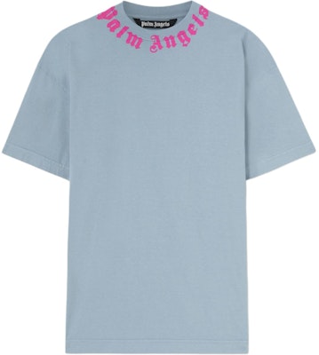 Camiseta Azul Oversized con Logo PALM ANGELS. PMAA001F24JER0070532 Order Camiseta Azul Oversized con Logo PALM ANGELS. PMAA001F24JER0070532