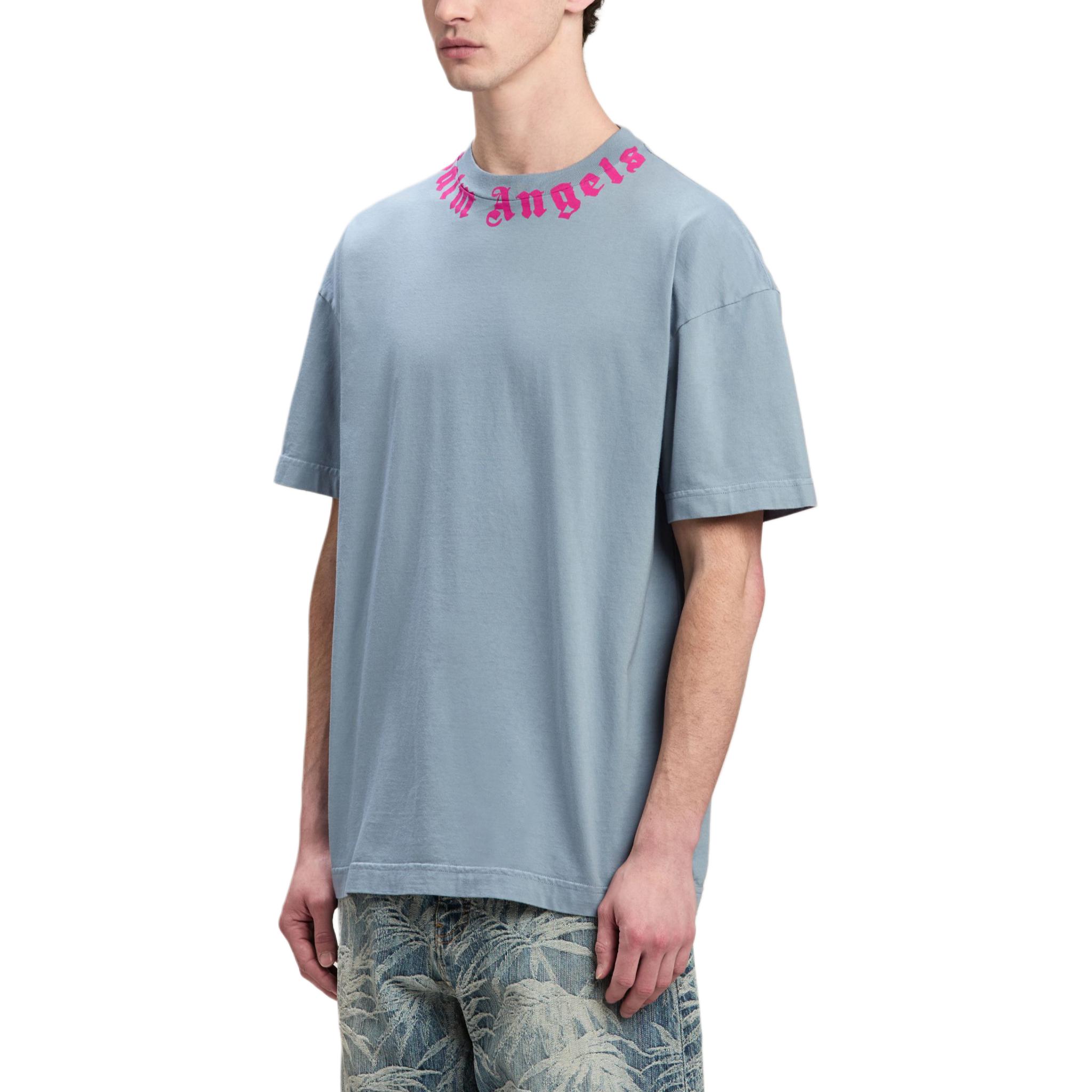 Purchase Camiseta Azul Oversized con Logo PALM ANGELS. PMAA001F24JER0070532