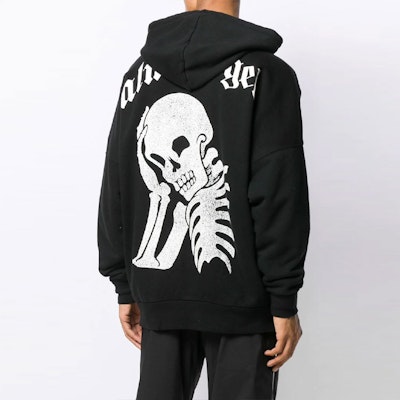 PALM ANGELS Oversized Skull Logo Hoodie Black PMBB036E194410141001 Purchase PALM ANGELS Oversized Skull Logo Hoodie Black PMBB036E194410141001