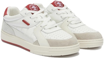 PALM ANGELS 皮革 圓頭繫帶 低幫 板鞋 男款 白色 Lookbook PALM ANGELS 皮革 圓頭繫帶 低幫 板鞋 男款 白色