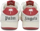 Shop PALM ANGELS 皮革 圓頭繫帶 低幫 板鞋 男款 白色