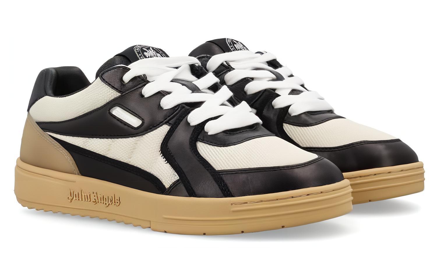 Lookbook Palm Angels Palm University 运动鞋 白色/黑色 PMIA078F23LEA0020110