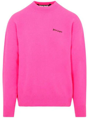Palm Angels Pink Logo Print Crewneck Sweatshirt Long Sleeve Pullover PMHE054F23KNI005-3210 Buy Palm Angels Pink Logo Print Crewneck Sweatshirt Long Sleeve Pullover PMHE054F23KNI005-3210