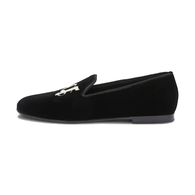 Palm Angels Pointed Toe Slip-On Loafers 'Satin Black'