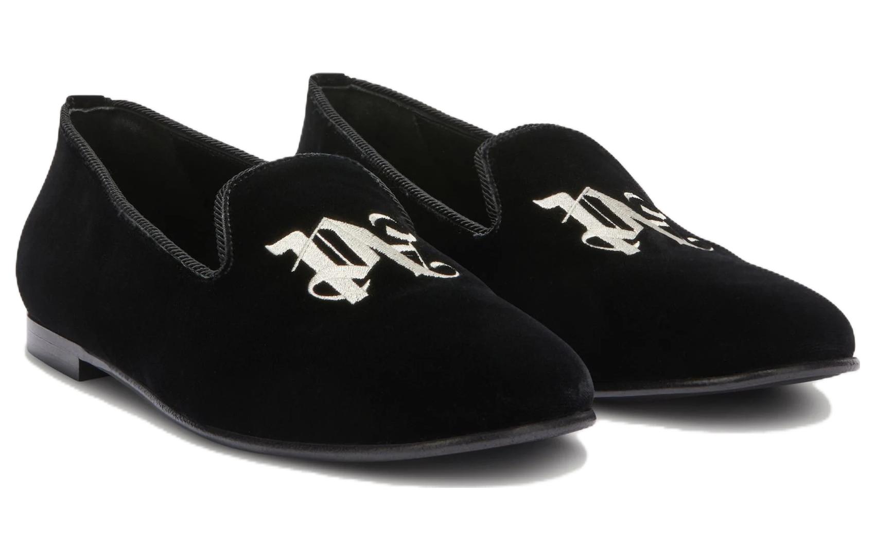 Palm Angels Pointed Toe Slip-On Loafers 'Satin Black' 圖 3