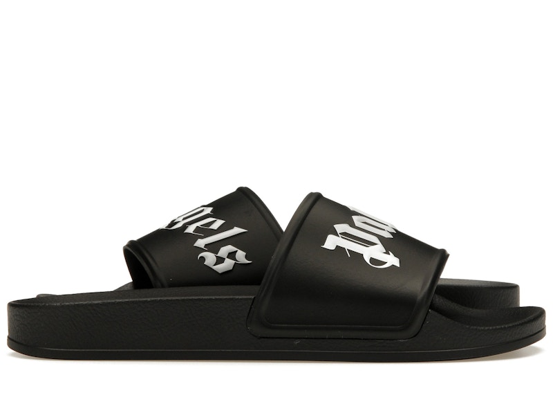 Palm Angels Pool Slider 'Black White' PMIC001S21PLA0011001-/-PMIC001C99PLA0011001-/-PMIC001F21MAT0011001