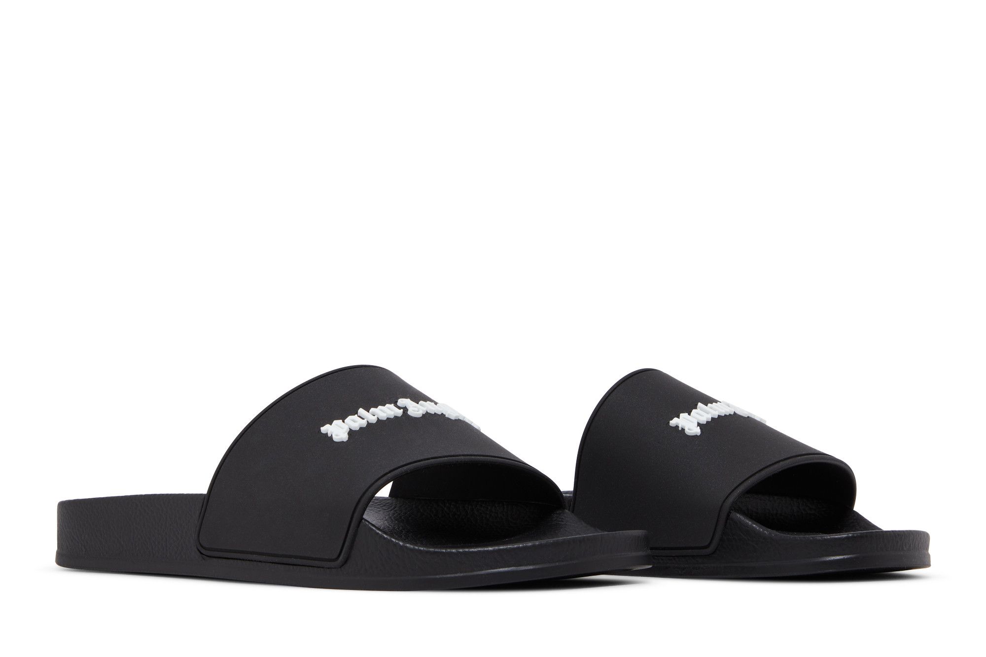 Cheap Palm Angels 基本款黑色时尚拖鞋 PMIC010S24MAT001-1001