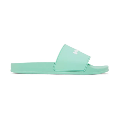 Palm Angels Pool Slider 'Essential Logo - Light Green'