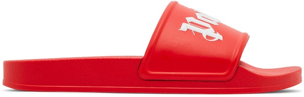 Palm Angels Pool Slider 'Red' PMIC001C99PLA0012501 Palm Angels Pool Slider 'Red' PMIC001C99PLA0012501