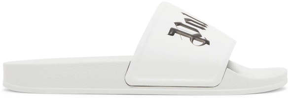 Palm Angels Pool Slider 'White Black' pmic001c99pla0010110 Palm Angels Pool Slider 'White Black' pmic001c99pla0010110